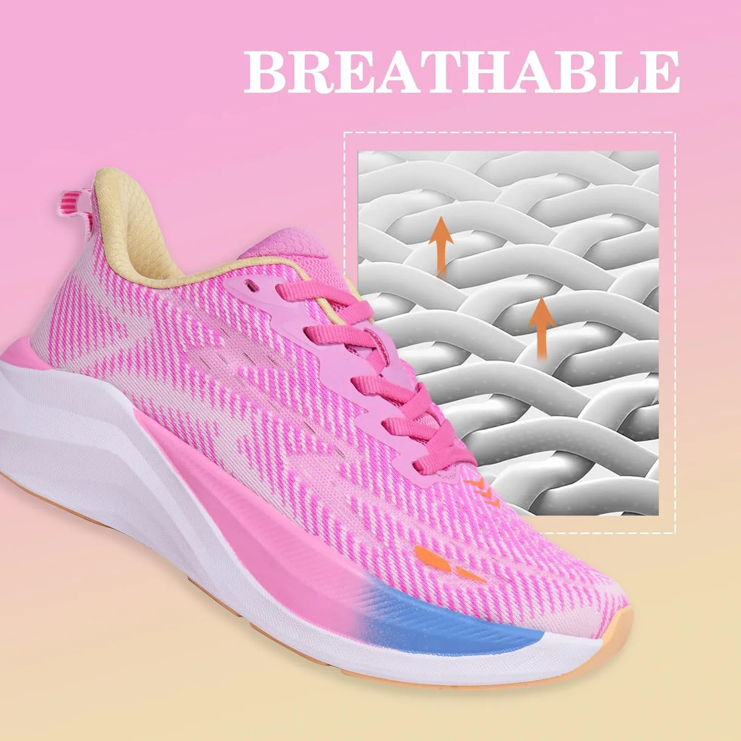 Hawkwell Women's Cloud Zero Active Cushion Breathable Tennis Walking Fashion Sneakers Gym Medical Work Shoes