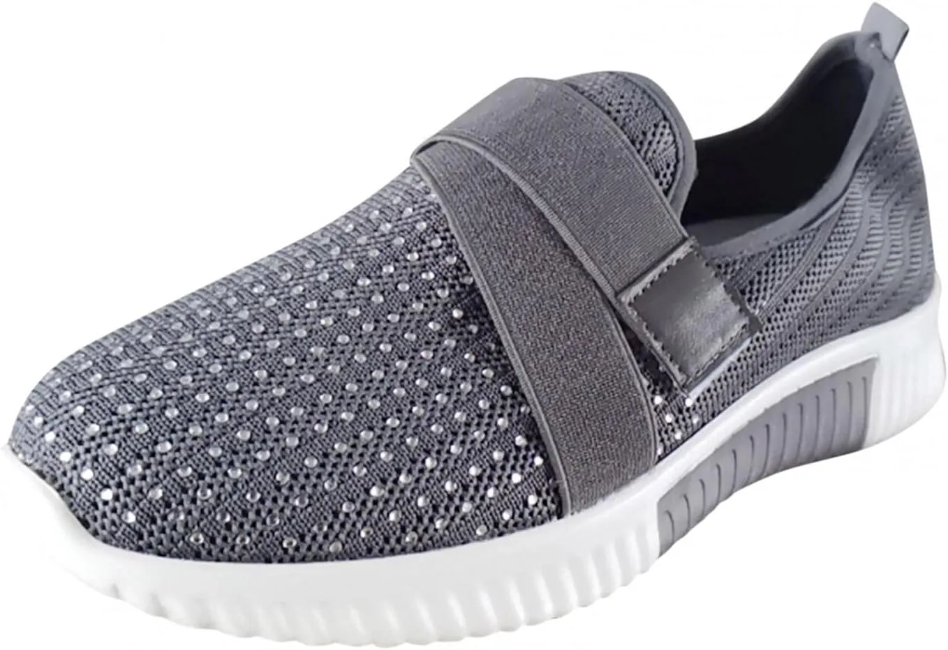 Hbeylia Walking Shoes For Women Fashion Casual Beads Platform Memory Foam Athletic Running Hiking Sports Shoes Lightweight Breathable Tennis Trainers For Skateboard Skiing Work Nurse