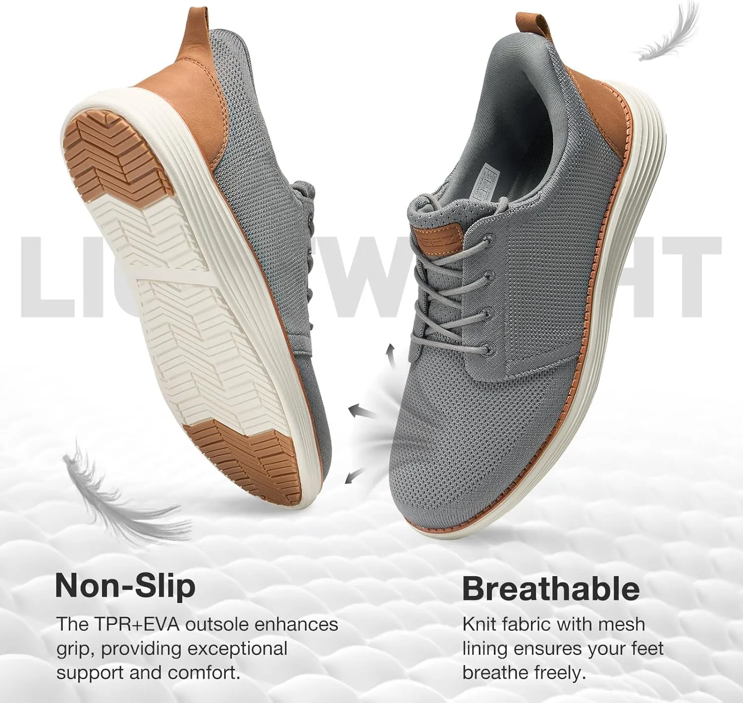 HEEZ Men's Casual Shoes Dress Sneakers Fashion Walking Shoes for Men Oxfords Lightweight Comfortable Tennis