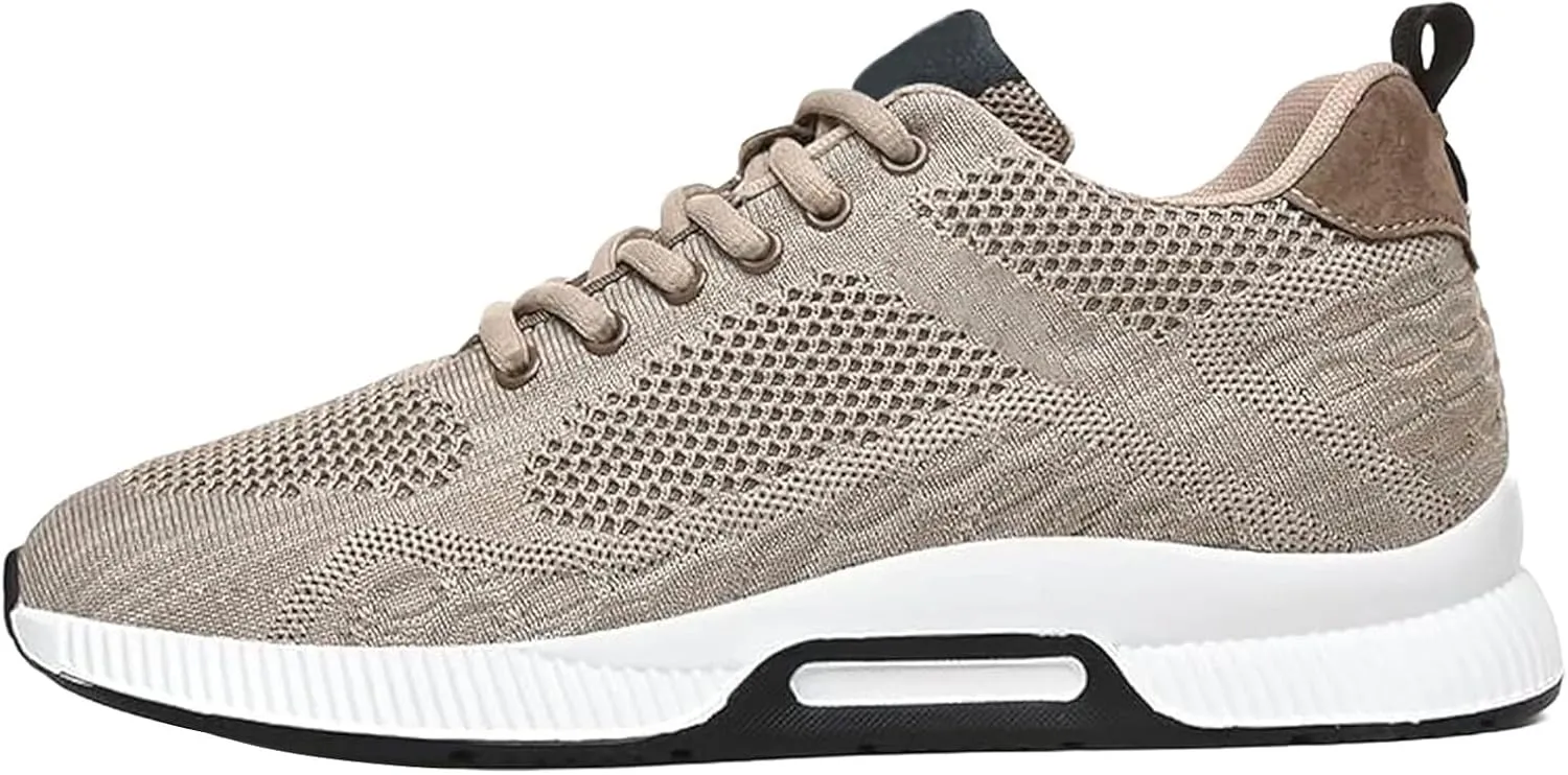 Height Boosting Shoes for Men Height Boosting Shoes Height Increasing Shoes Men's Invisible Height Increasing Elevator Shoes - Ultra Light-Weight Lace-up Sporty Walker - 2.8 Inches Taller
