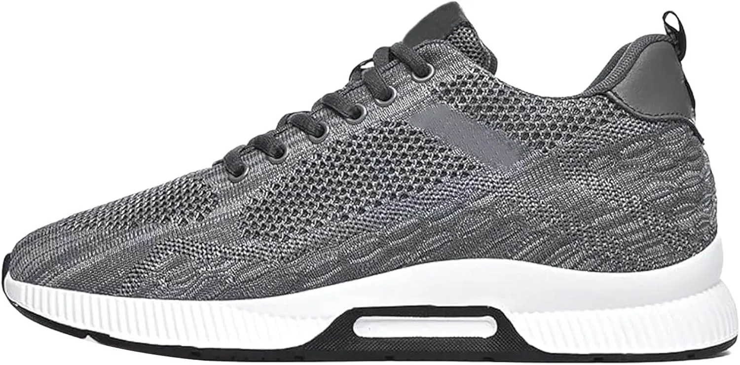 Height Boosting Shoes for Men Height Boosting Shoes Height Increasing Shoes Men's Invisible Height Increasing Elevator Shoes - Ultra Light-Weight Lace-up Sporty Walker - 2.8 Inches Taller
