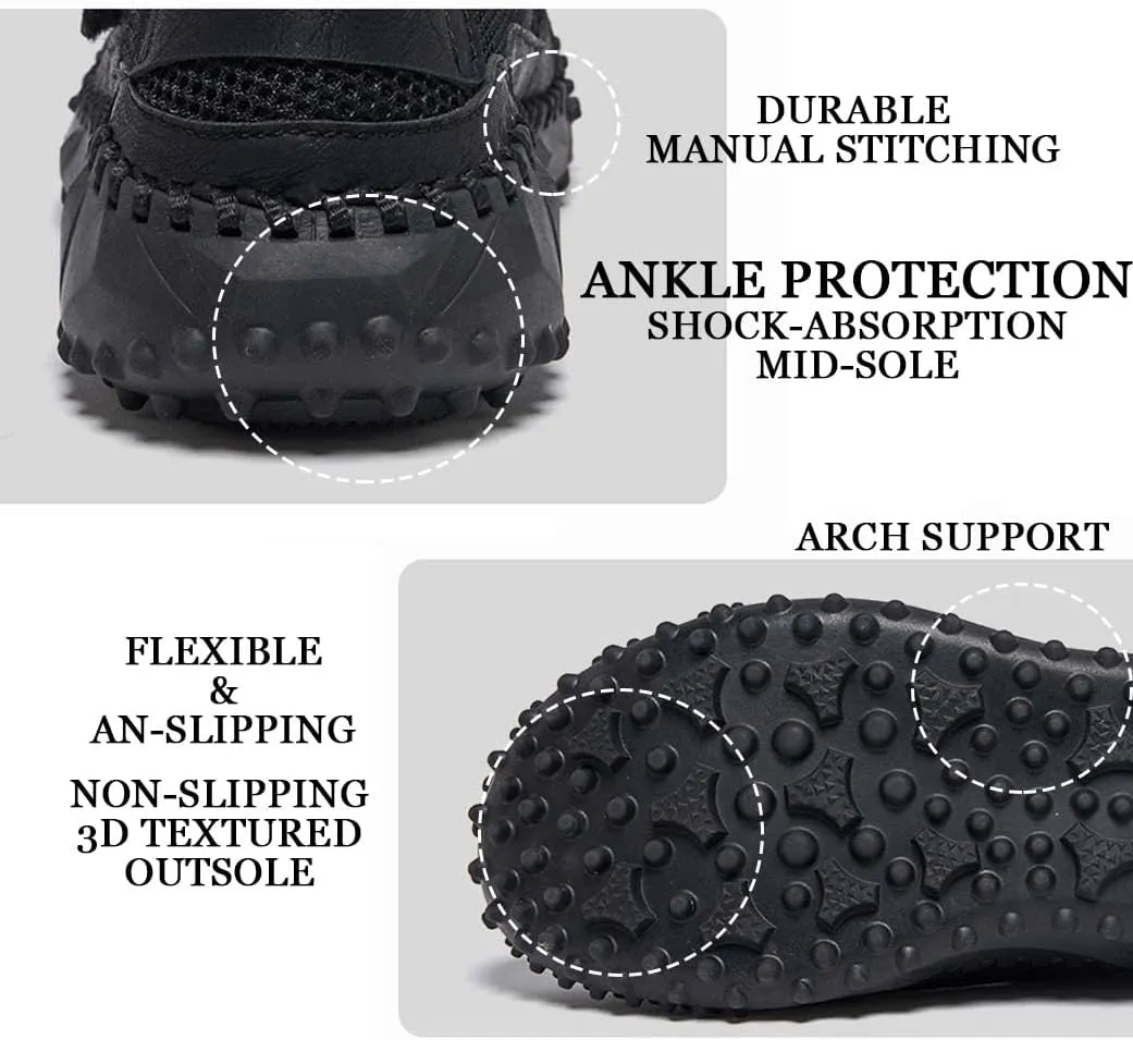 HESBITEUL Mens Sport Sandals Outdoor: Non-Slip MD Slide for Trail Hiking