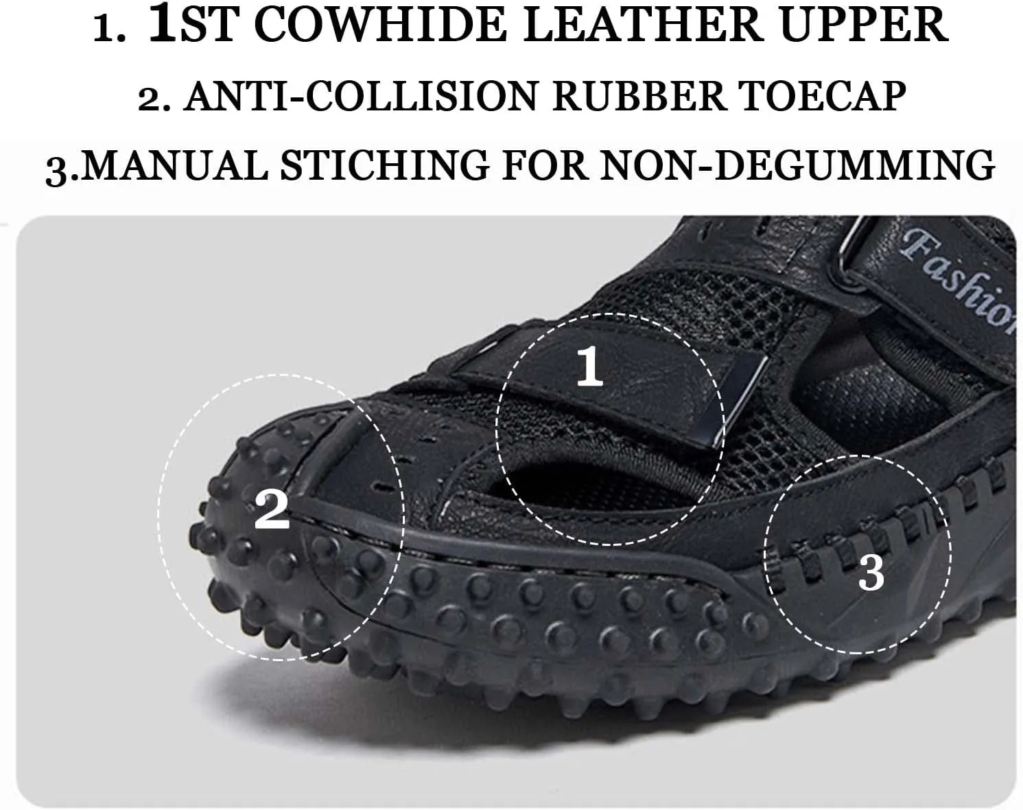 HESBITEUL Mens Sport Sandals Outdoor: Non-Slip MD Slide for Trail Hiking