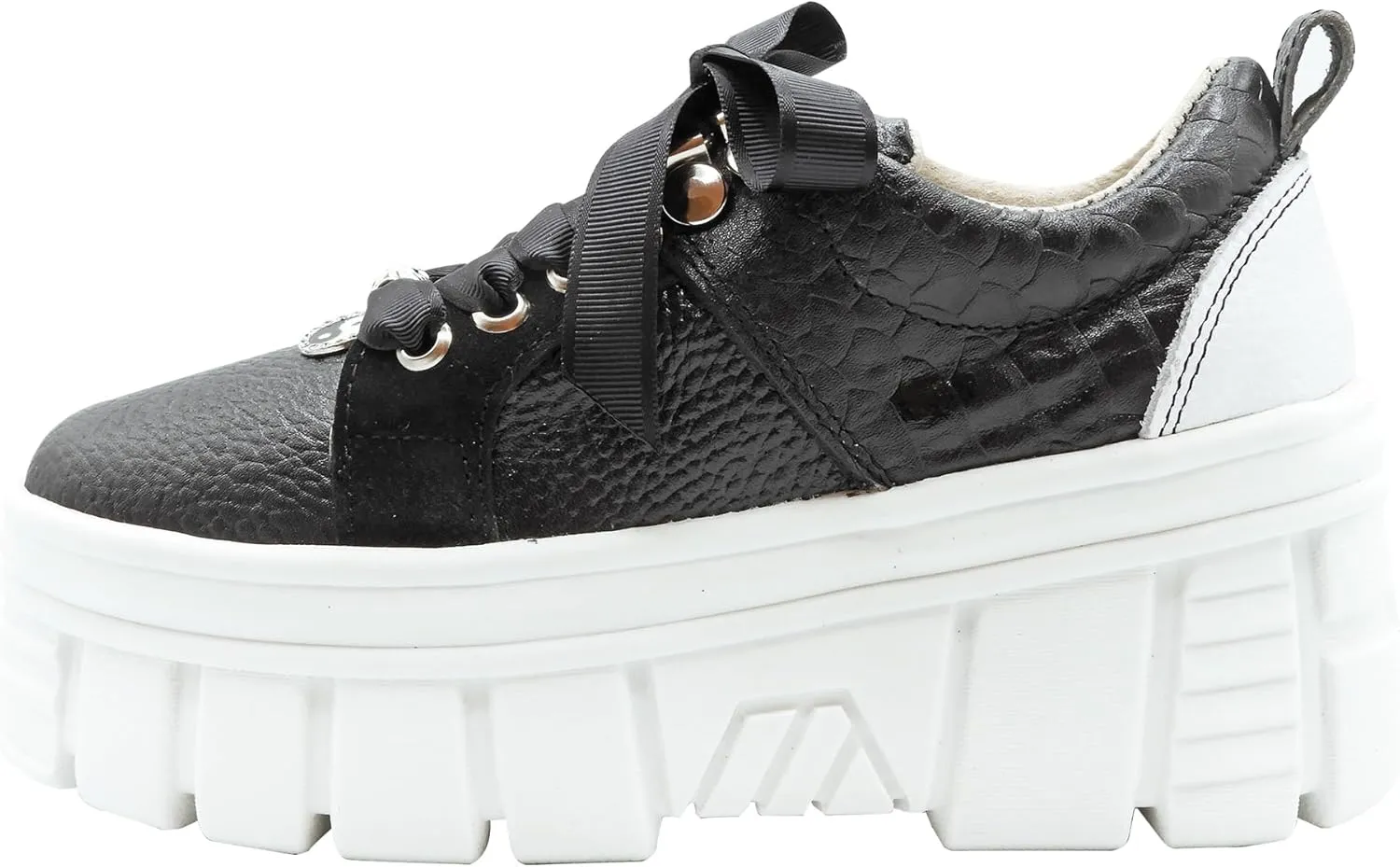 High Platform Sneakers 100% Natural Bovine Leather