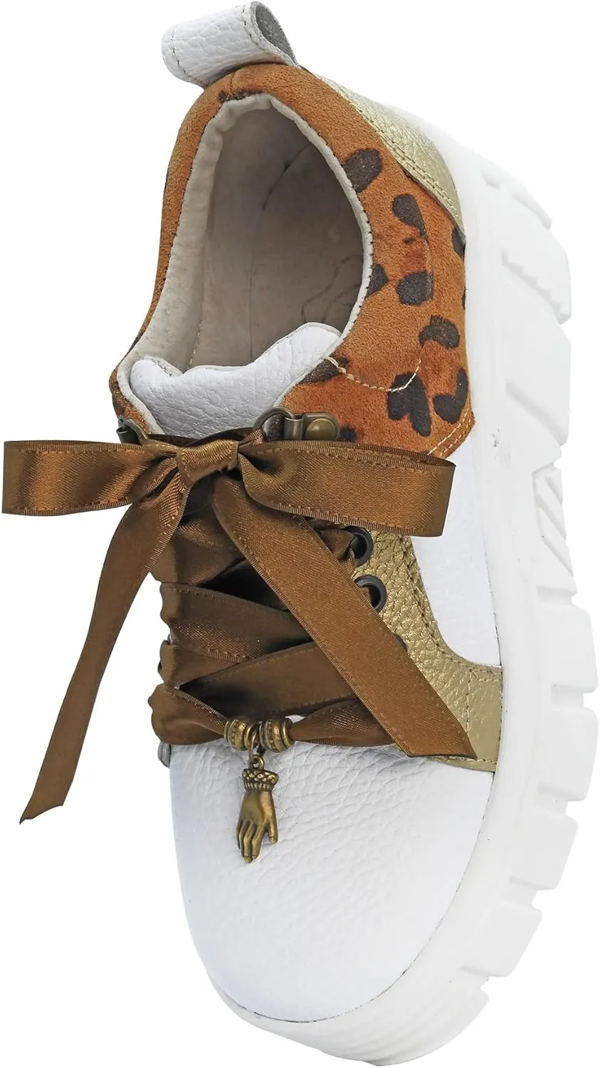 High Platform Sneakers 100% Natural Bovine Leather