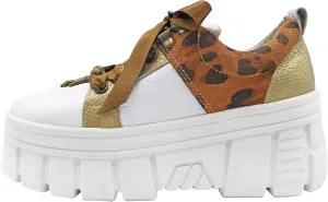 High Platform Sneakers 100% Natural Bovine Leather