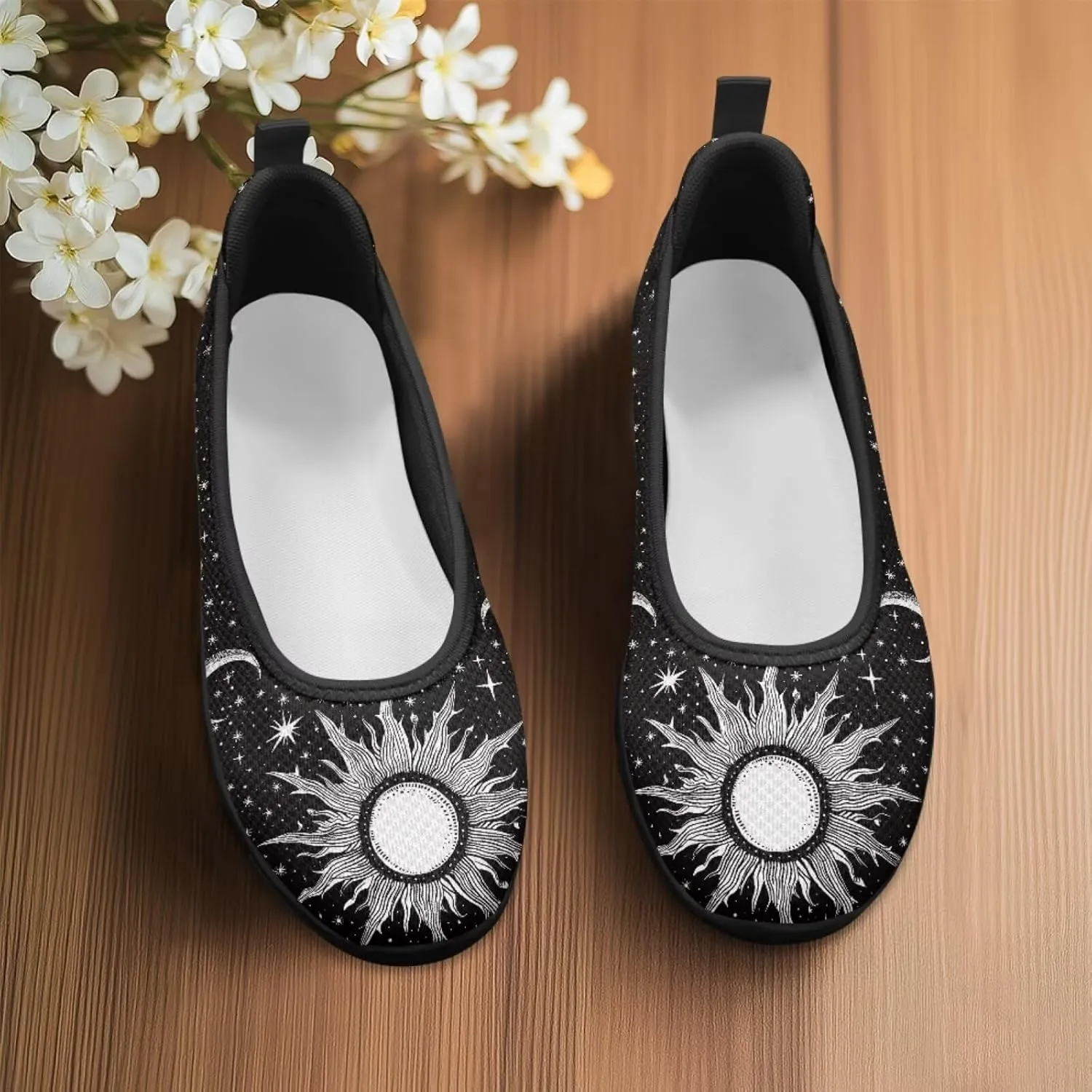 Howilath Slip on Shoes for Women Mesh Flats Shoes Walking Sneakers Fashion Loafers Shoes with EVA Sole