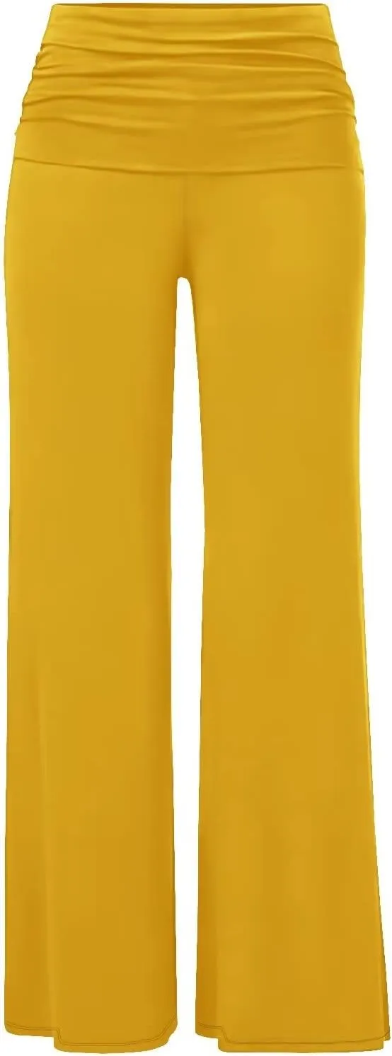 Hybrid & Company Womens Super Comfy Flowy Wide Leg Palazzo Pants Made in USA