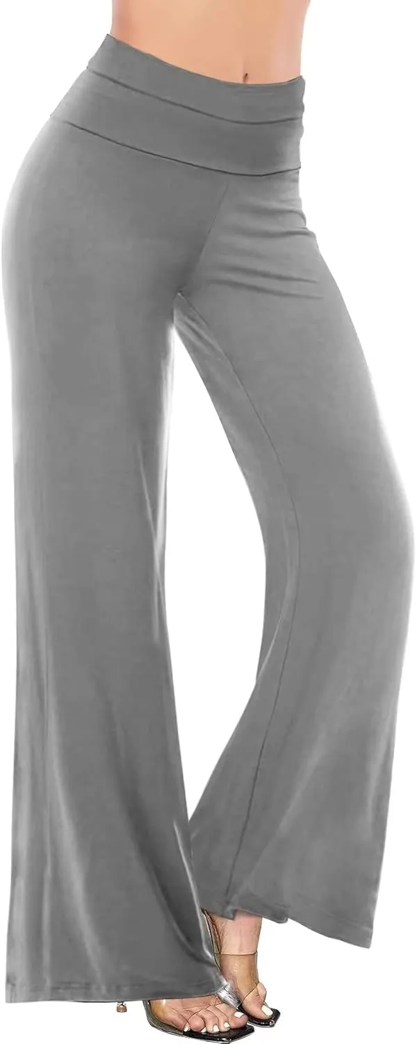 Hybrid & Company Womens Super Comfy Flowy Wide Leg Palazzo Pants Made in USA