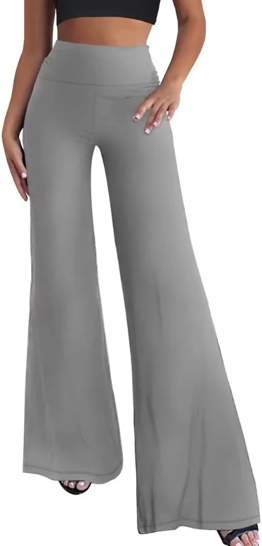 Hybrid & Company Womens Super Comfy Flowy Wide Leg Palazzo Pants Made in USA