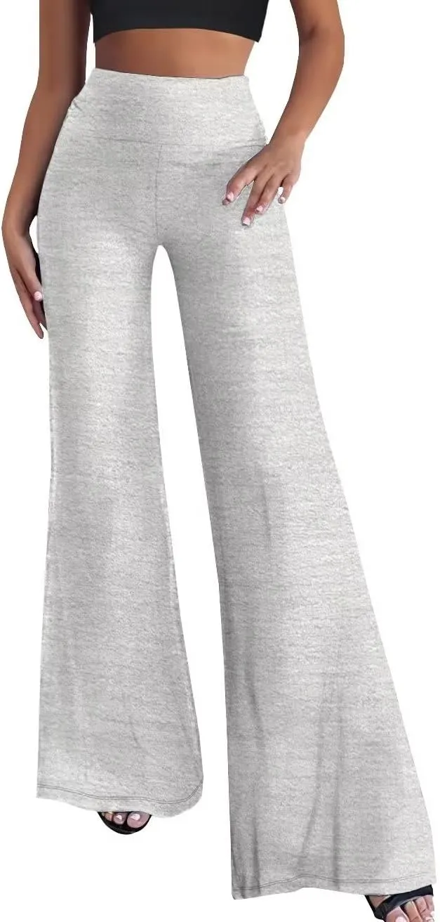 Hybrid & Company Womens Super Comfy Flowy Wide Leg Palazzo Pants Made in USA
