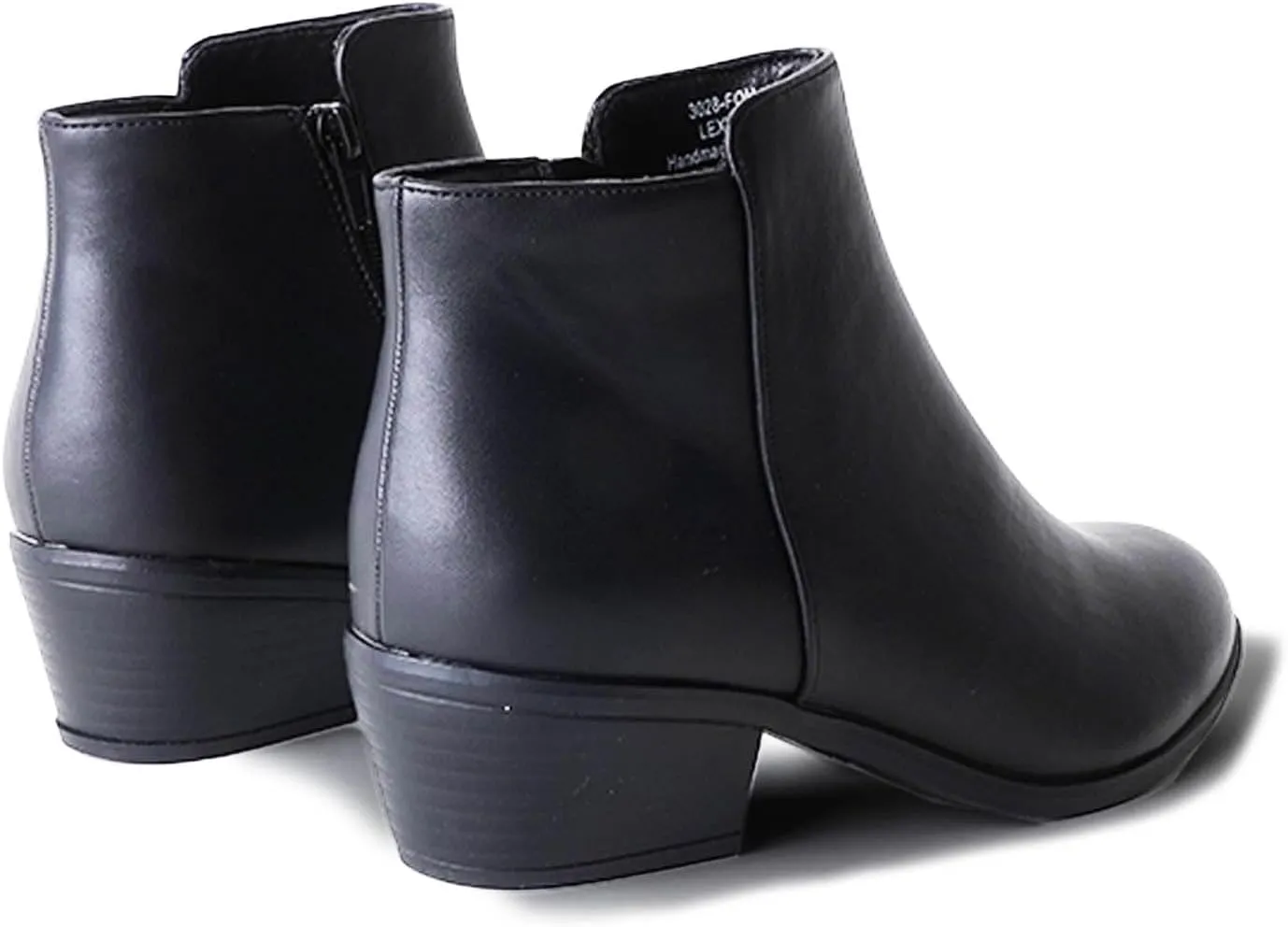 J. Adams Women's Lexy Ankle Boots, Short Low Heel, Side Zipper, Casual Booties for Fall and Winter