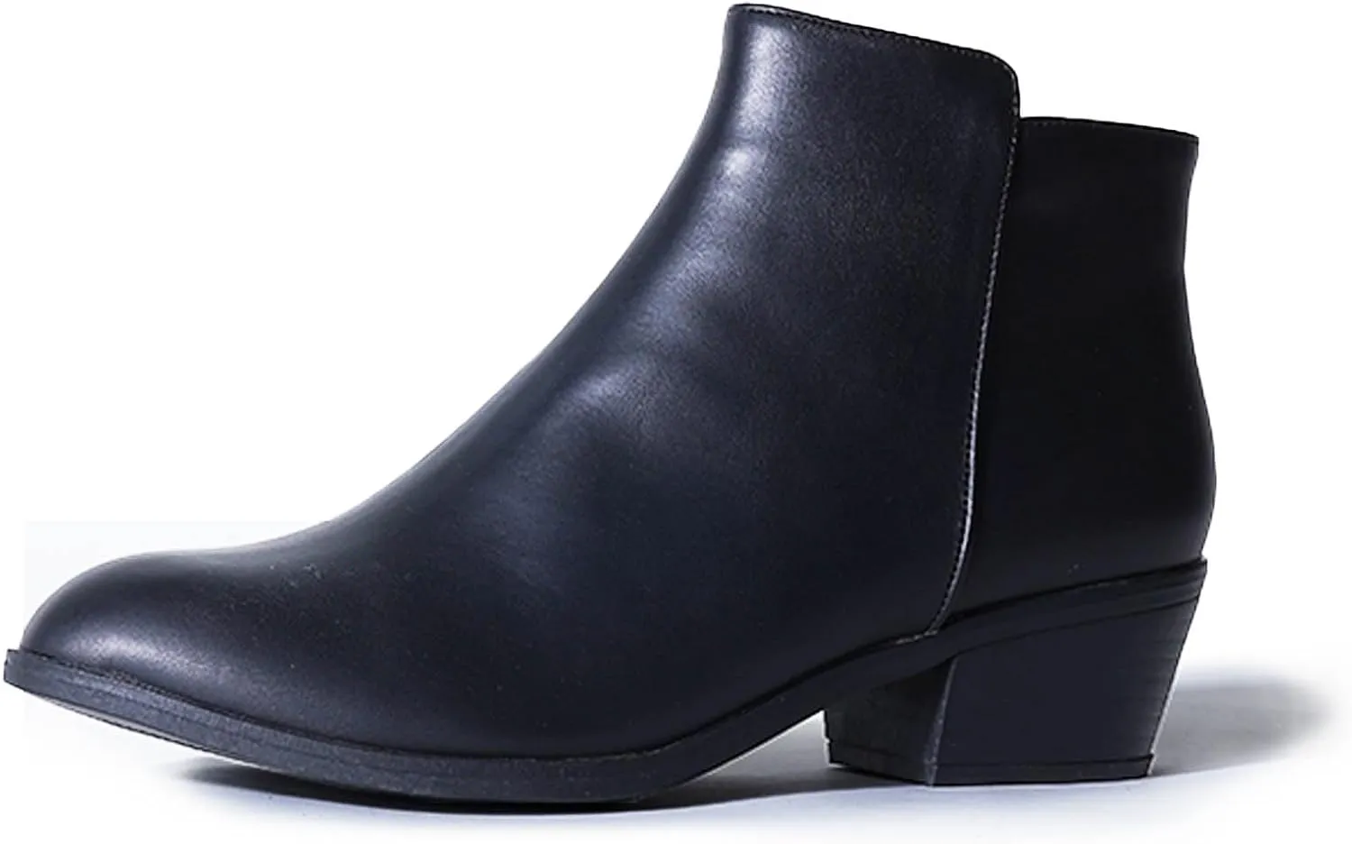 J. Adams Women's Lexy Ankle Boots, Short Low Heel, Side Zipper, Casual Booties for Fall and Winter