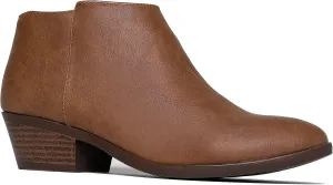 J. Adams Women's Lexy Ankle Boots, Short Low Heel, Side Zipper, Casual Booties for Fall and Winter
