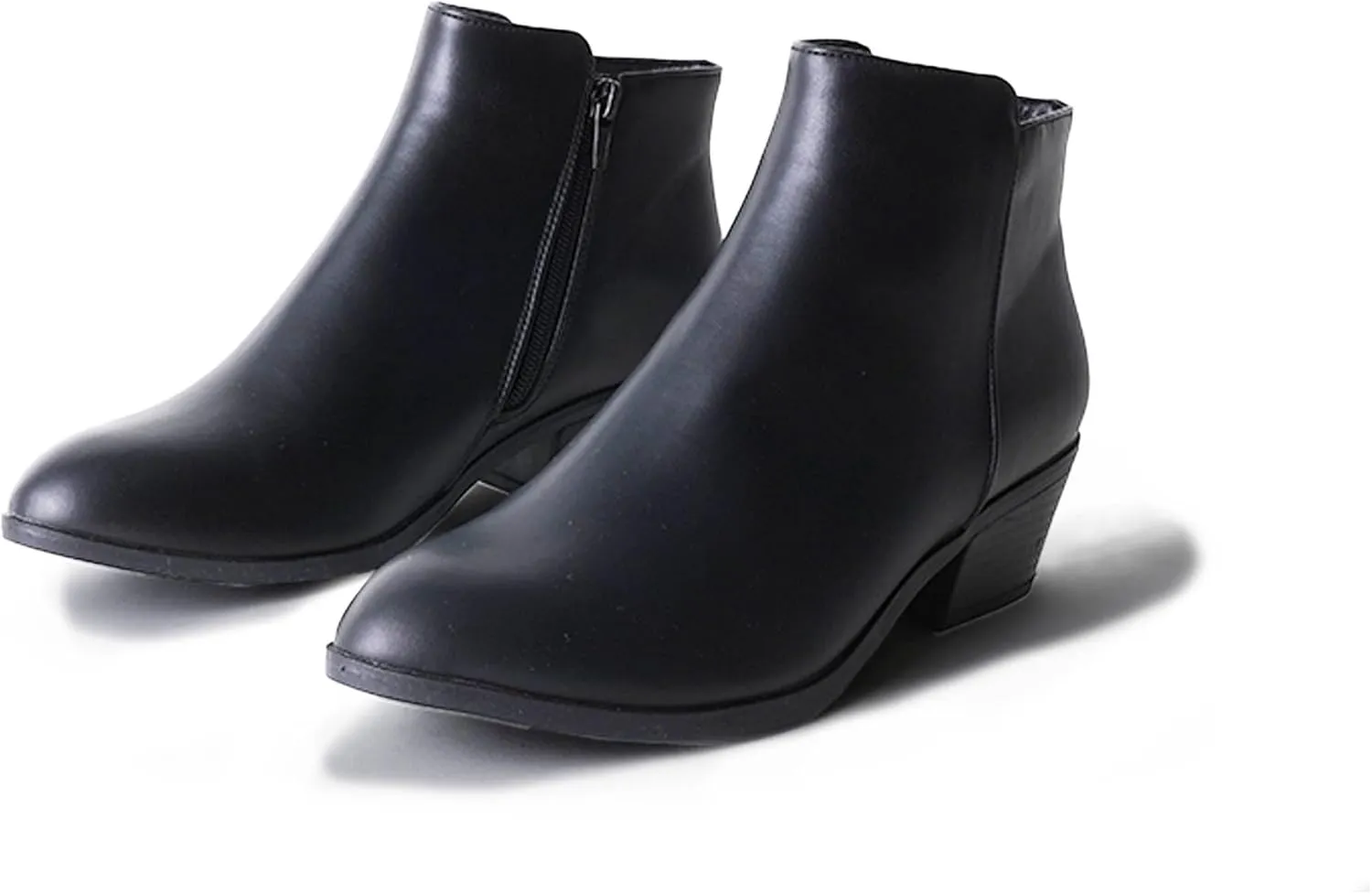 J. Adams Women's Lexy Ankle Boots, Short Low Heel, Side Zipper, Casual Booties for Fall and Winter