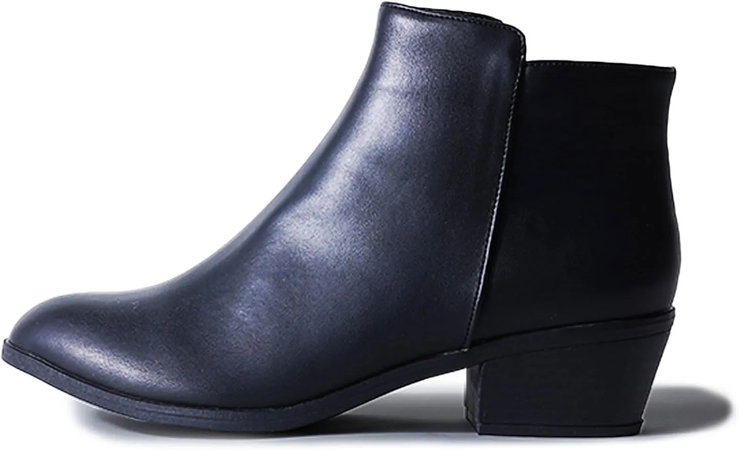 J. Adams Women's Lexy Ankle Boots, Short Low Heel, Side Zipper, Casual Booties for Fall and Winter
