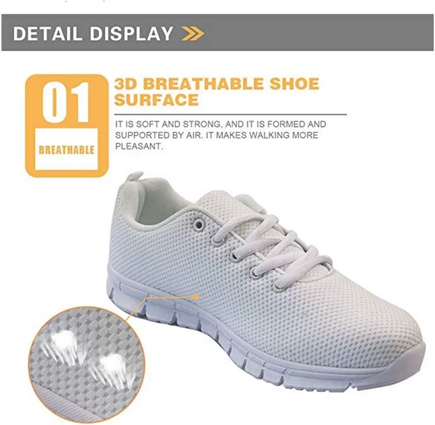 Jeiento Womens Walking Sneakers Tennis Shoes - Flag Shoes Breathable Comfortable Non Slip Athletic Running Jogging Gym Workout Casual Sport Shoe