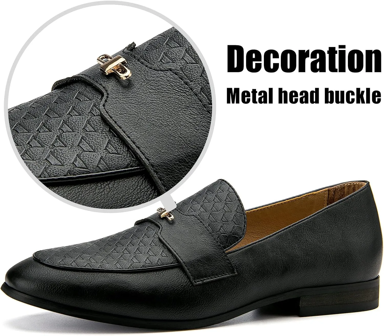 JITAI Mens Loafers Shoes Slip On Driving Shoes Casual Dress Loafer Business Fashion Shoes