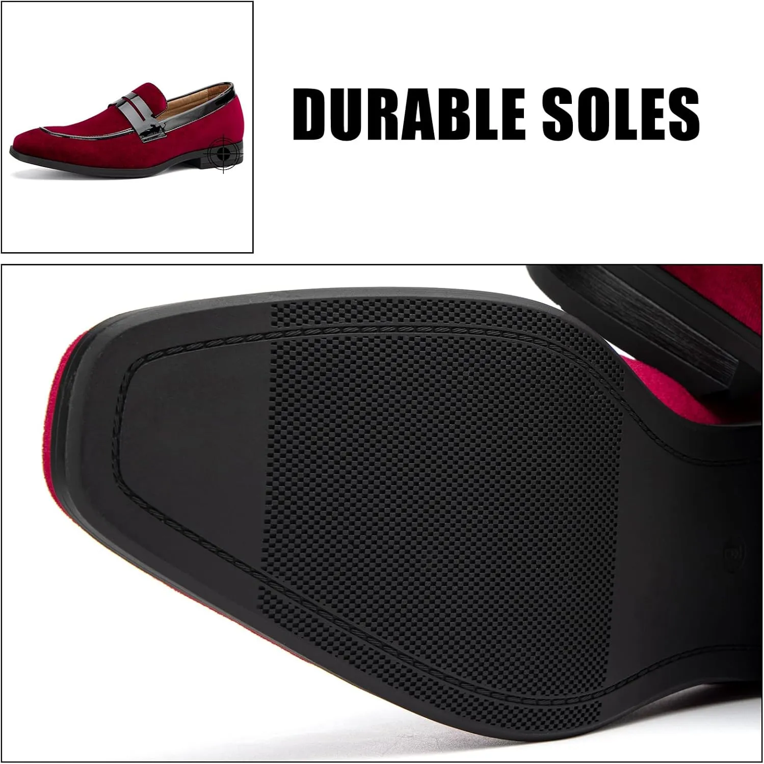 JITAI Mens Velvet Loafers Dress Shoes Loafers for Men Tuxedo Suit Shoes