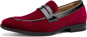 JITAI Mens Velvet Loafers Dress Shoes Loafers for Men Tuxedo Suit Shoes