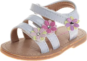 Josmo Baby Girls Sandals Floral Outdoor Open Toe Flats First Walker Toddler Girl Sandal for Summer Size 2-4 Infant