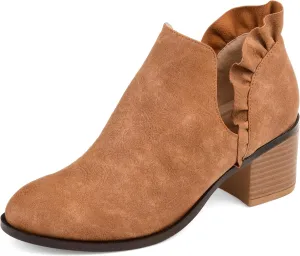 Journee Womens Lennie Tru Comfort Foam Slip On Stacked Heel Booties