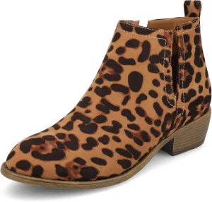 Journee Womens Rimi Pull On Stacked Heel Booties