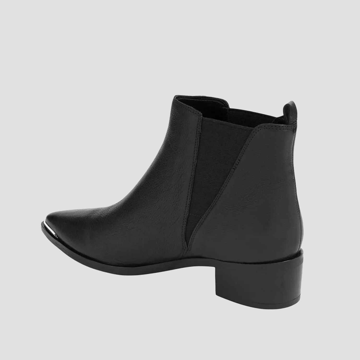 Juliet Holy Womens Chelsea Boots Fashion Winter Pointed Toe Chunky Stacked Low Heel Slip On Ankle Booties