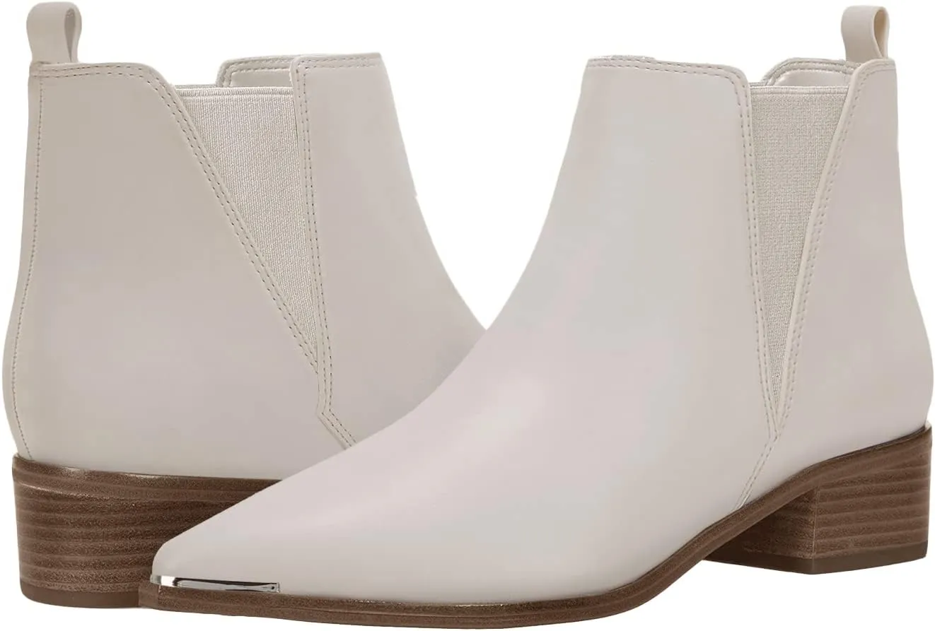 Juliet Holy Womens Chelsea Boots Fashion Winter Pointed Toe Chunky Stacked Low Heel Slip On Ankle Booties