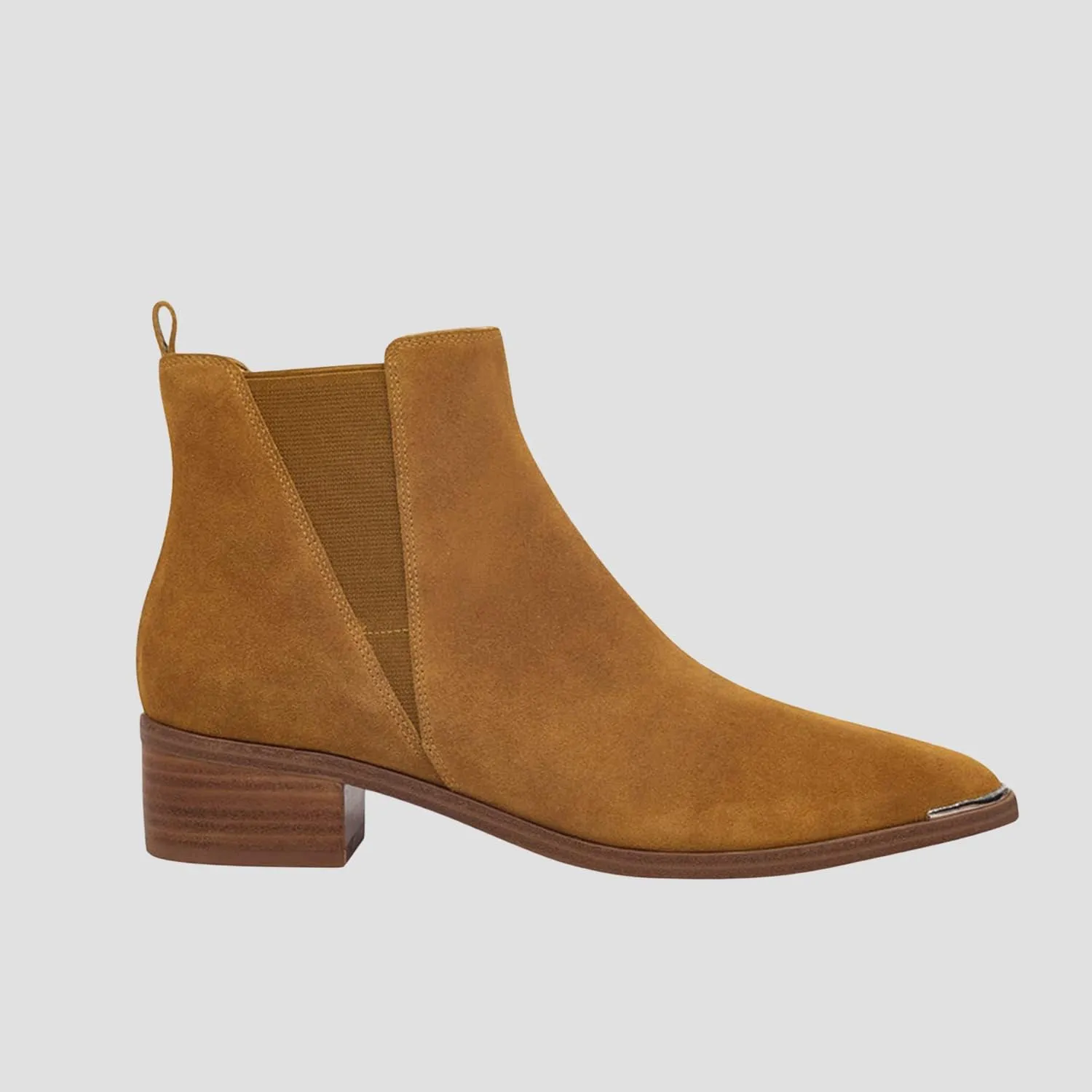 Juliet Holy Womens Chelsea Boots Fashion Winter Pointed Toe Chunky Stacked Low Heel Slip On Ankle Booties