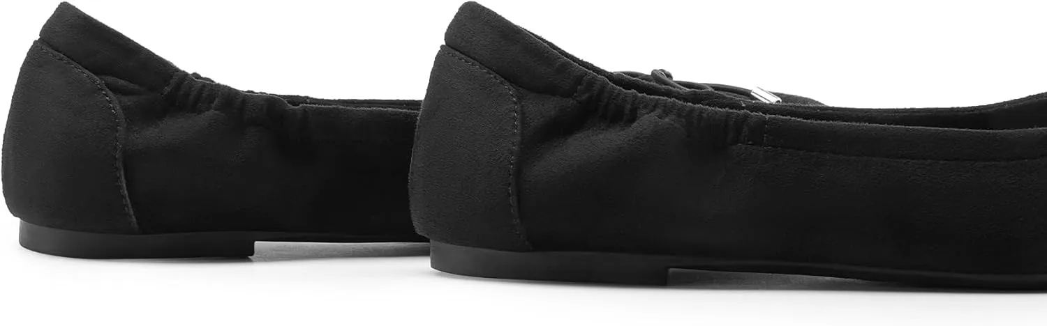 JustFab Womens Ballet Flats Shoes Foldable Round Toe Dress Shoes Comfortable Slip On Walking Flats Shoes Comfort Soft