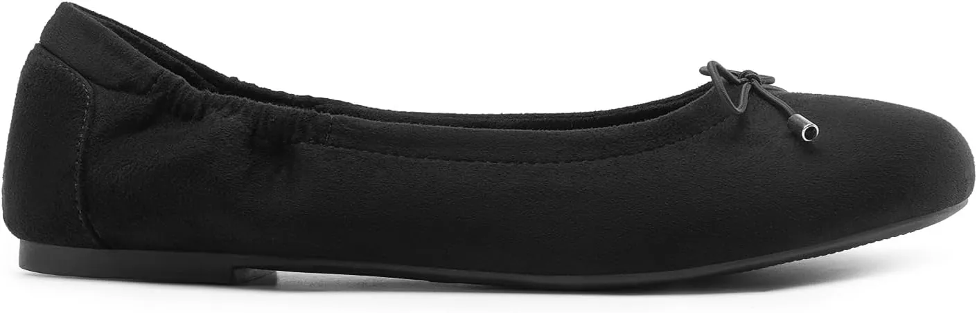 JustFab Womens Ballet Flats Shoes Foldable Round Toe Dress Shoes Comfortable Slip On Walking Flats Shoes Comfort Soft