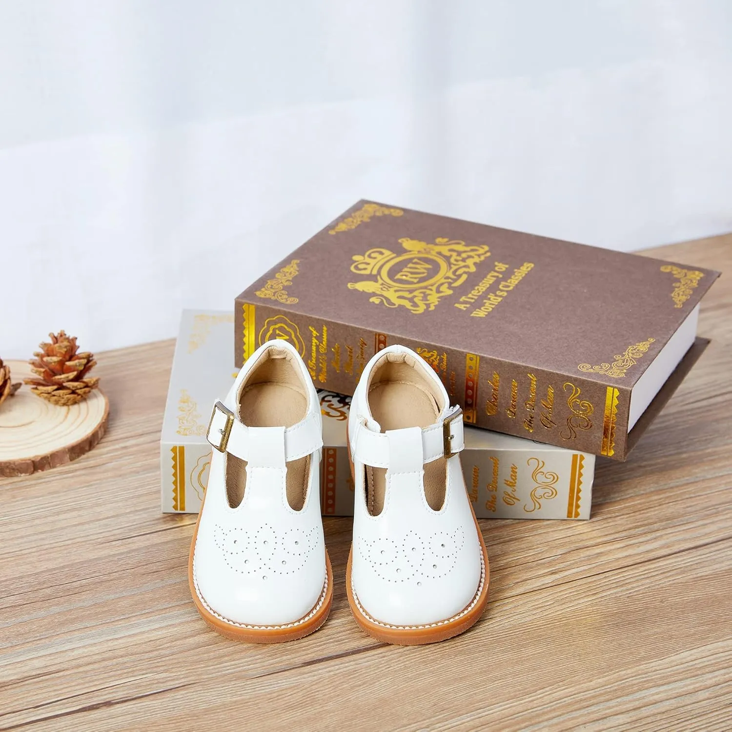 Kiderence Toddler Little Girls Mary Jane Dress Shoes School Oxford for Girls Flats