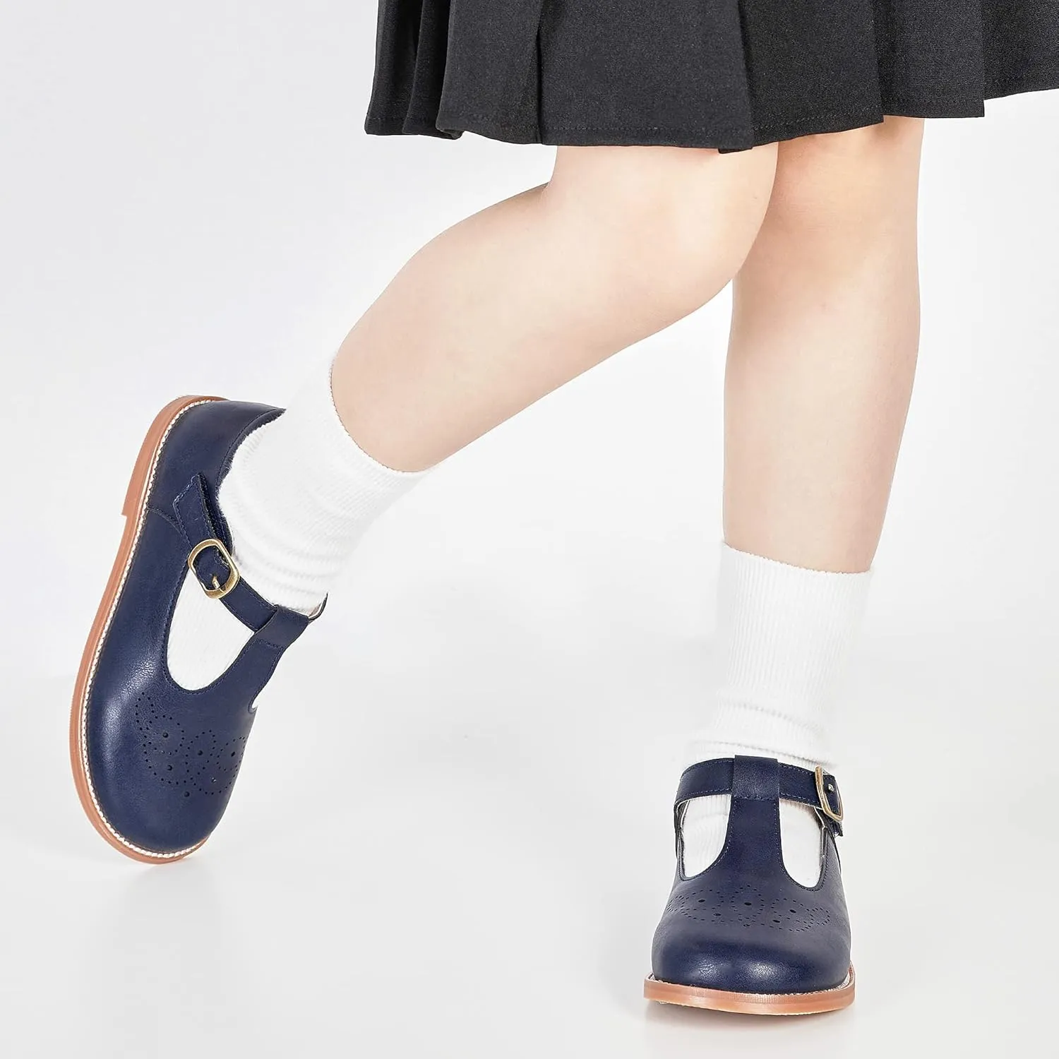 Kiderence Toddler Little Girls Mary Jane Dress Shoes School Oxford for Girls Flats