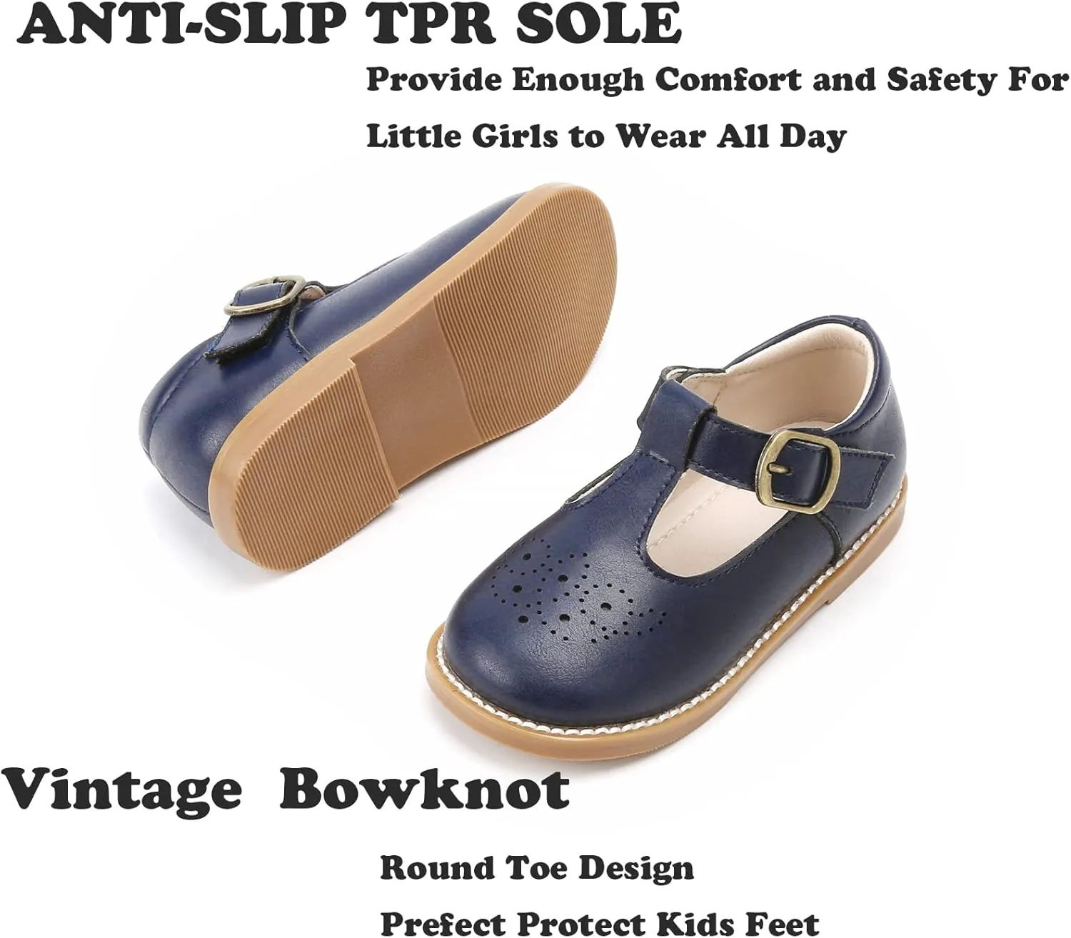 Kiderence Toddler Little Girls Mary Jane Dress Shoes School Oxford for Girls Flats