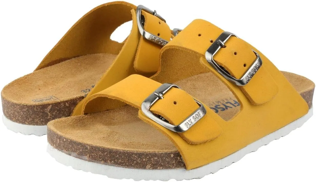 Kids' 100% Genuine Leather Sandals - Comfortable Smart Foam Footbed, Adjustable Straps, Durable Non-Slip Sole and Stylish
