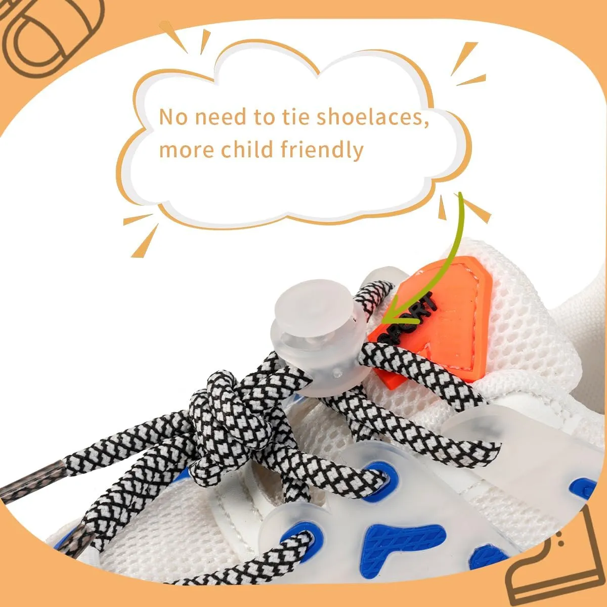 Kids Athletic Sneakers, Chunky Running Shoes, White and Blue with Mesh Design