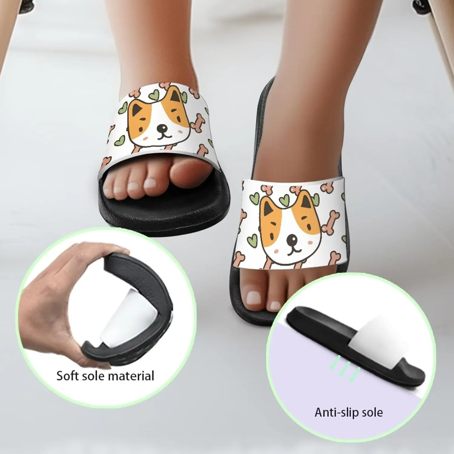 Kids Cloud Slides Girls & Boys Flip Flops Slip On Beach Sandals Youth Pool Shower Shoes EVA Summer Slippers