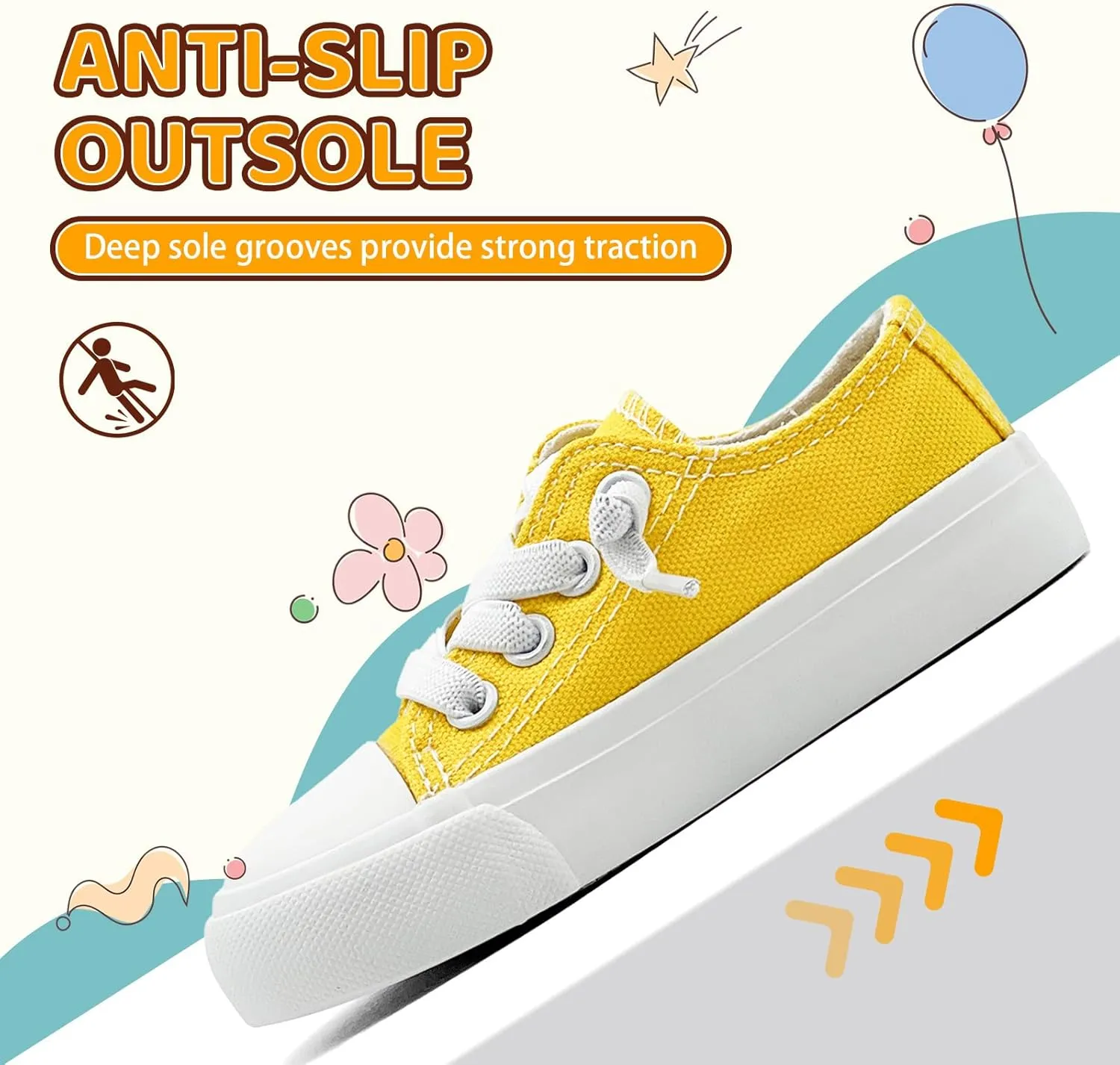 Kids Girls Boys Canvas Sneakers Slip on Walking Shoes Lightweight Tennis Running School Casual Classic Sneakers Little Big Kids