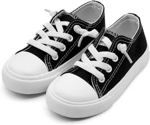 Kids Girls Boys Canvas Sneakers Slip on Walking Shoes Lightweight Tennis Running School Casual Classic Sneakers Little Big Kids