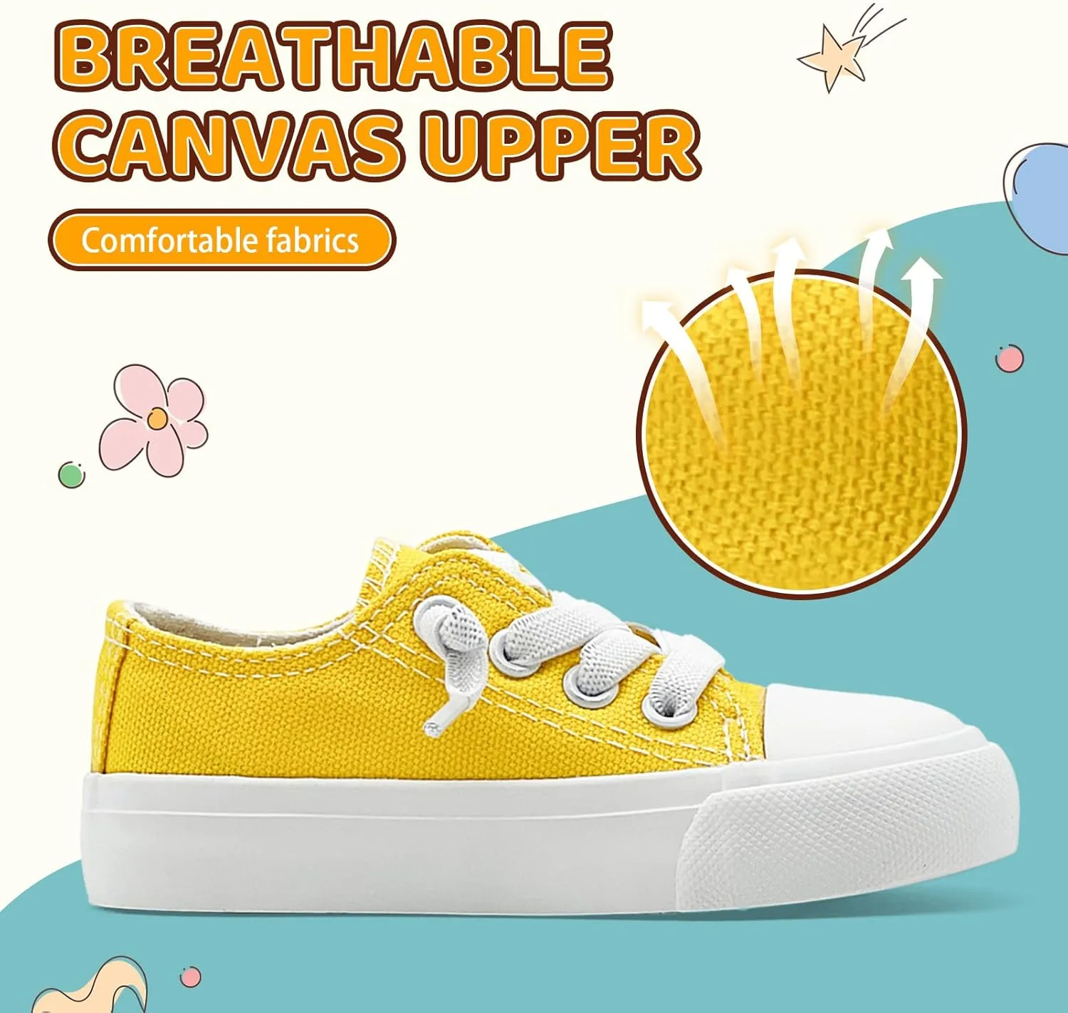 Kids Girls Boys Canvas Sneakers Slip on Walking Shoes Lightweight Tennis Running School Casual Classic Sneakers Little Big Kids