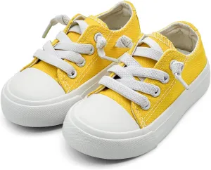 Kids Girls Boys Canvas Sneakers Slip on Walking Shoes Lightweight Tennis Running School Casual Classic Sneakers Little Big Kids