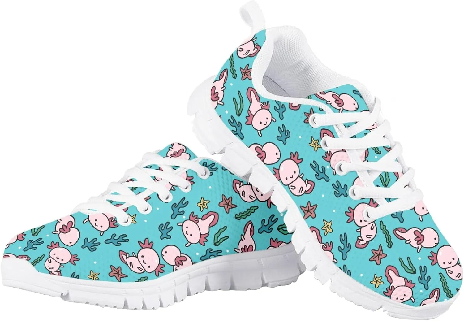 Kids Mesh Sneakers Graphic Cat Dog Print Cute Running Tennis Shoes for Girls and Boys