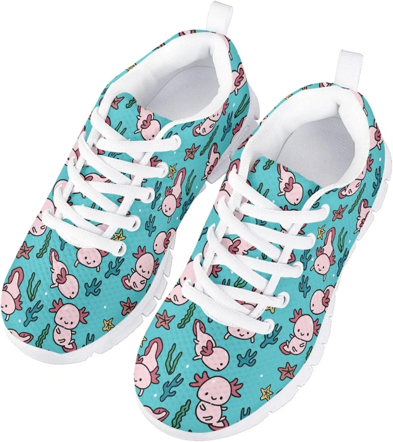 Kids Mesh Sneakers Graphic Cat Dog Print Cute Running Tennis Shoes for Girls and Boys