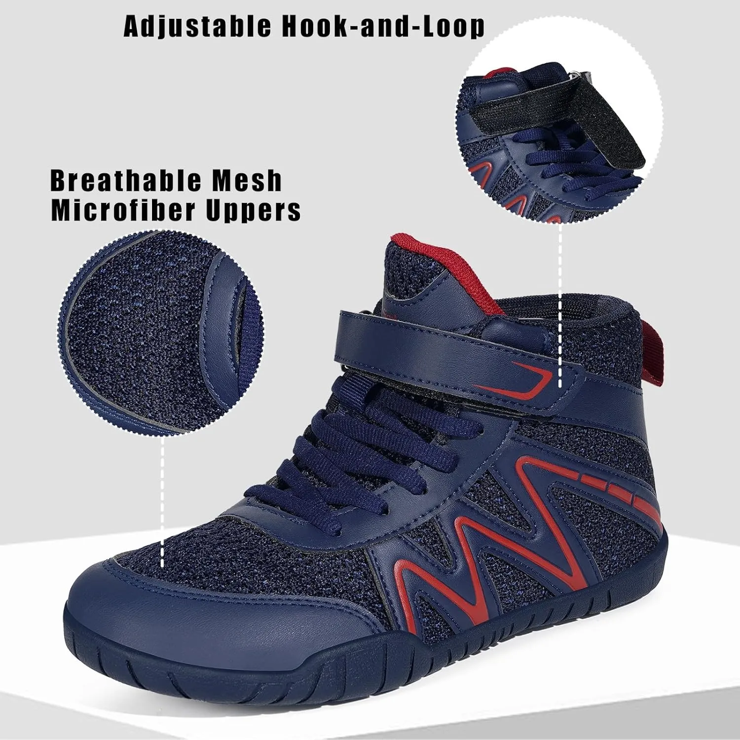 Kids Wrestling Shoes Boys Girls Boxing Shoes Zero Drop Sole Minimalist Sneakers