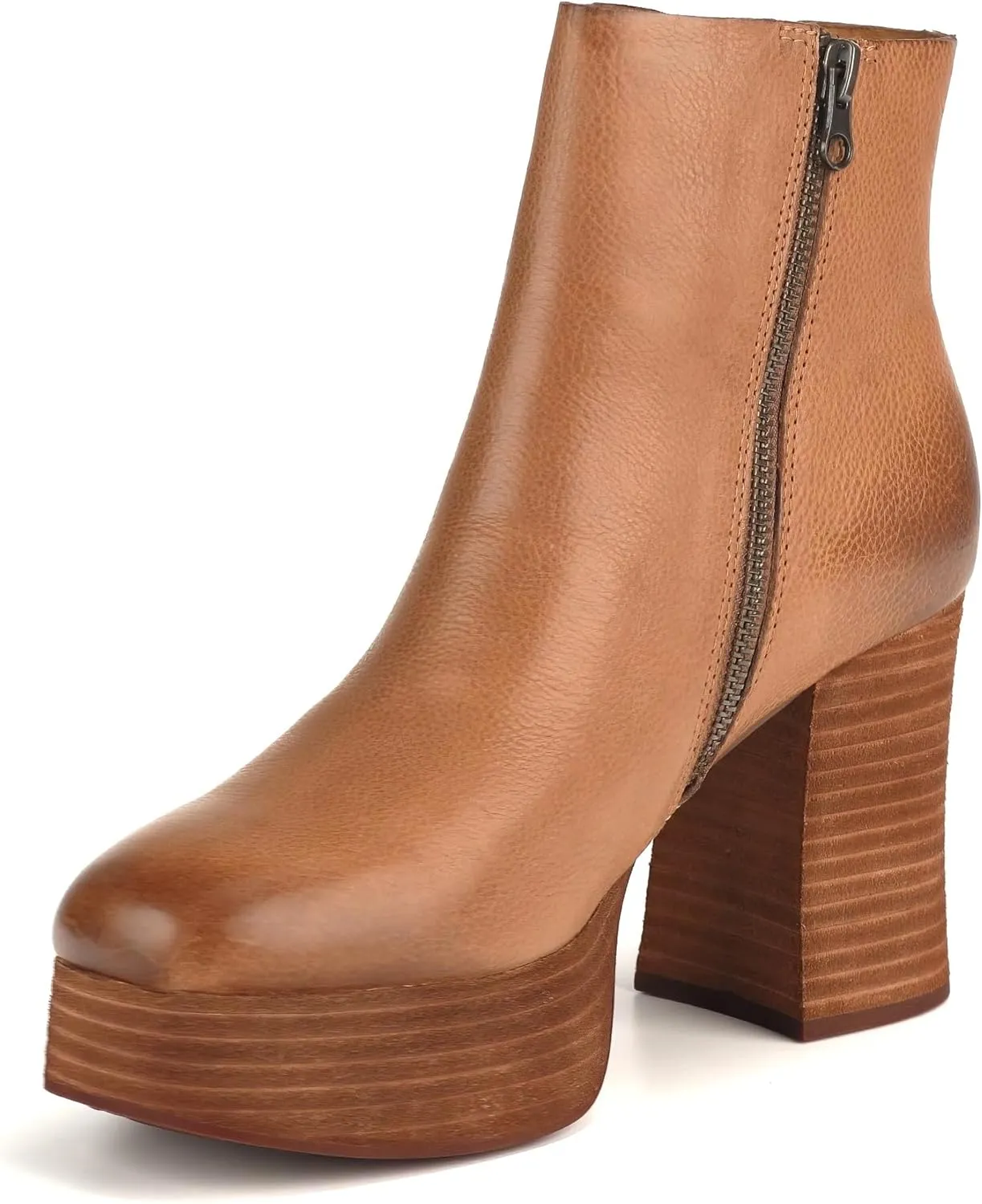 KORK-EASE Baylie Chelsea Boot - Stacked Platform, Hand-Finished/Metallic Leather