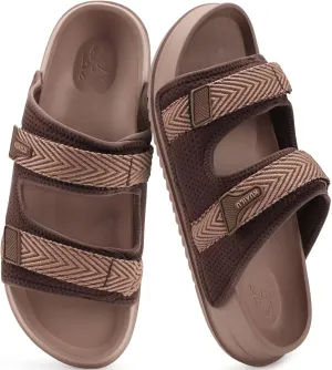KuaiLu Mens Casual Sandals with Comfortable Orthopedic Arch Support Summer Beach Walking Shoes Cushion Slides Slip on Indoor Outdoor