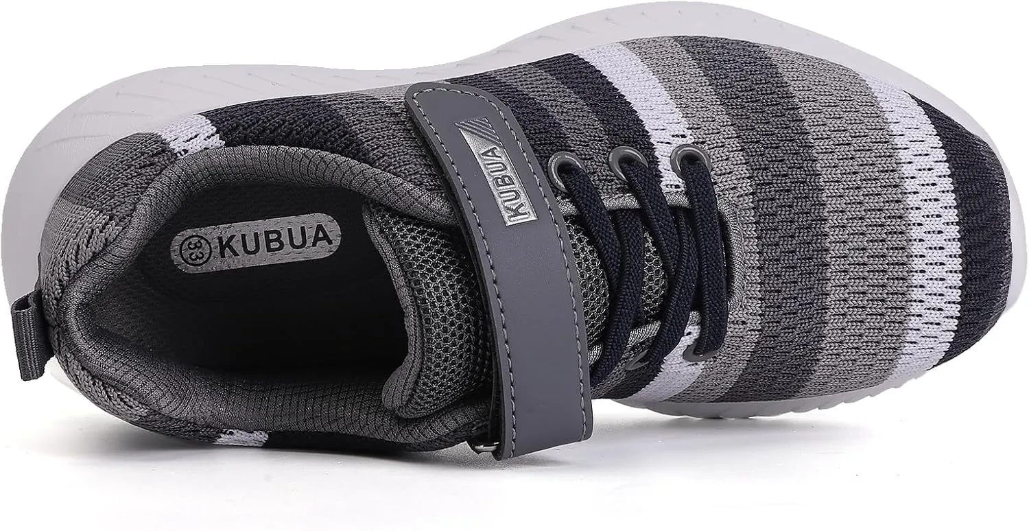KUBUA Kids Sneakers Boys Tennis Lightweight Breathable Athletic Girls Running Shoes for Toddler