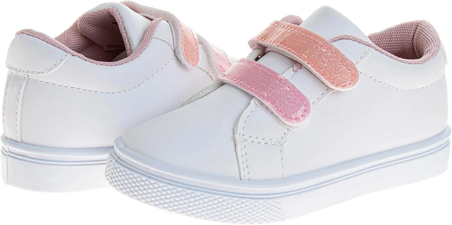 Laura Ashley Laceless Sneakers for Kids Girls - Slipon Closure Casual Shoes (Toddler/Little Kids)