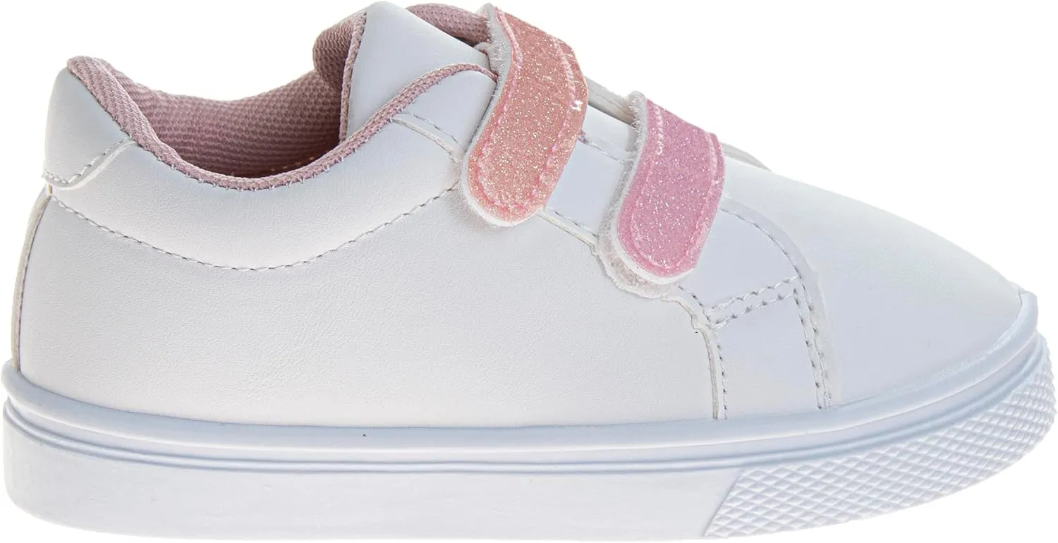 Laura Ashley Laceless Sneakers for Kids Girls - Slipon Closure Casual Shoes (Toddler/Little Kids)